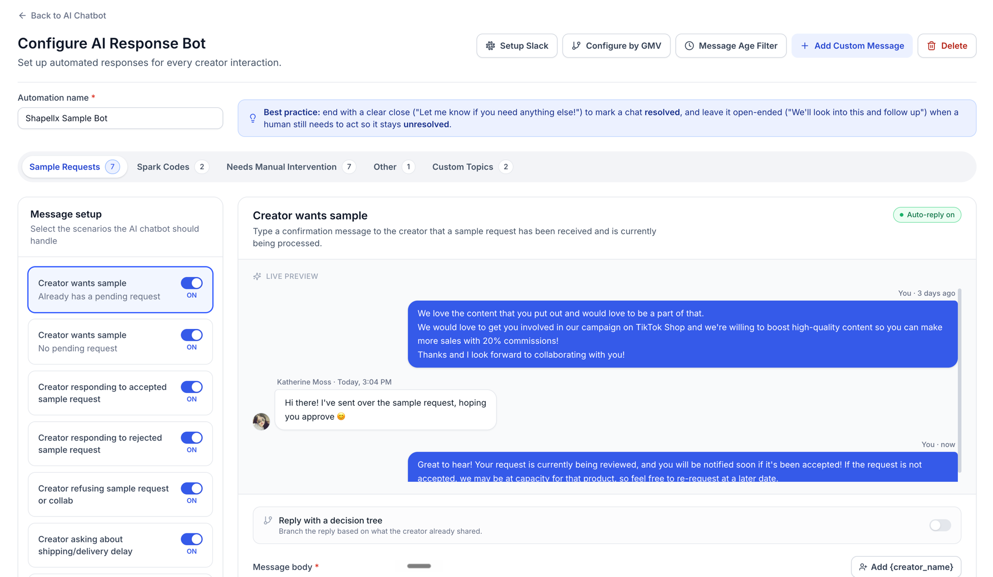 AI Chatbot in Reacher